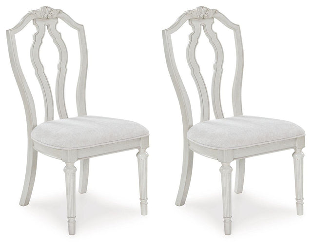 Ashley Montelaine Dining UPH Side Chair (2/CN) - Antique White