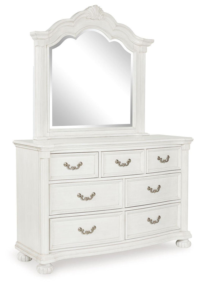 Ashley Montelaine - Antique White - Dresser And Mirror