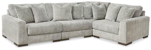 Ashley Regent Park - Pewter - 4-Piece Sectional
