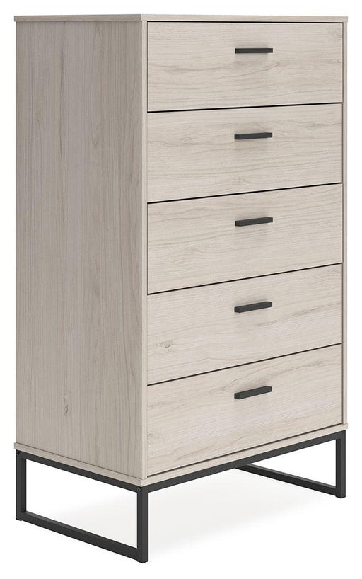 Ashley Socalle Five Drawer Chest - Light Natural