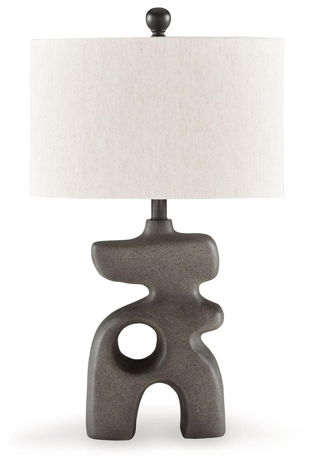 Ashley Danacy Paper Table Lamp (1/CN) - Distressed Black