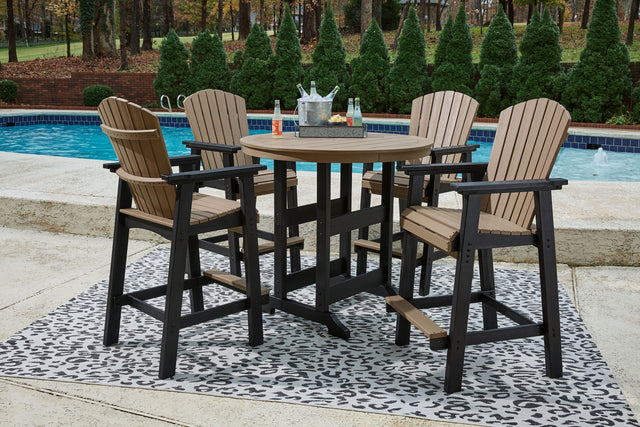 Ashley Fairen Trail - Black / Driftwood - 5 Pc. - Dining Set with 4 Chairs