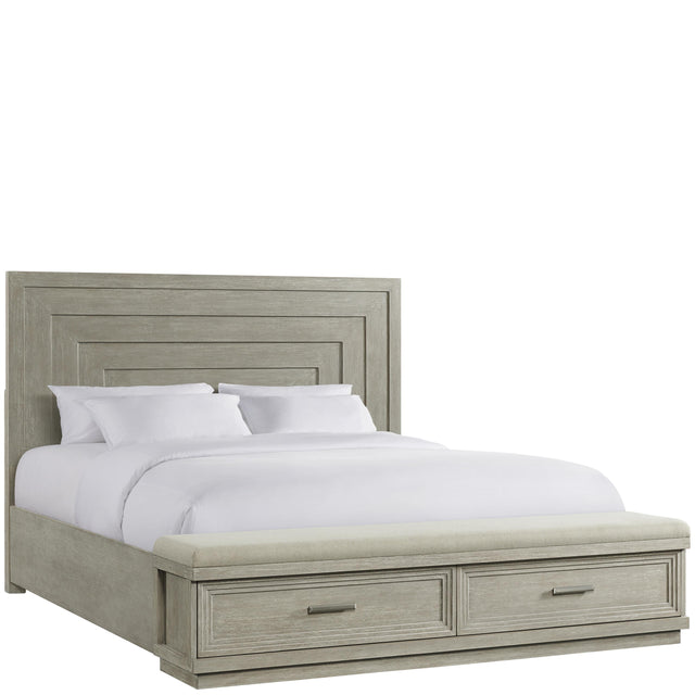 Riverside Furniture Cascade - Queen Upholstered Storage Bed - Dovetail