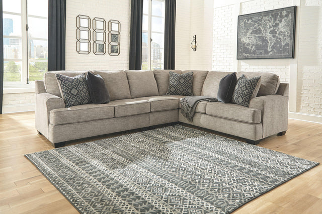Ashley Bovarian - Stone - Left Arm Facing Loveseat 3 Pc Sectional