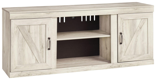Ashley Bellaby LG TV Stand w/Fireplace Option - Whitewash