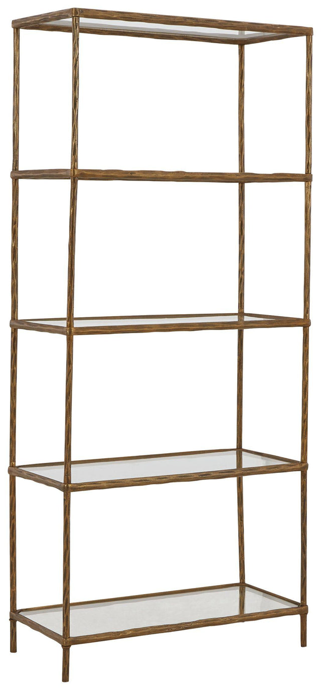 Ashley Ryandale Bookcase - Antique Brass Finish