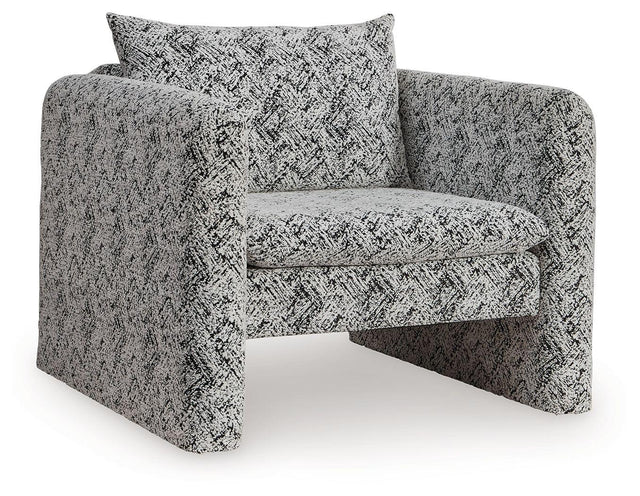 Ashley Kenbell Accent Chair - Black/White