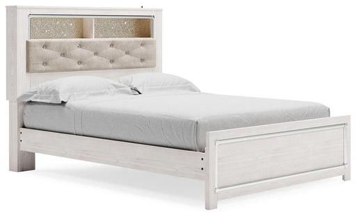 Ashley Altyra - White - Queen Panel Bookcase Bed With Roll Slats