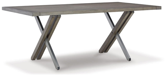 Ashley Krystanza Rectangular Dining Room Table - Weathered Gray