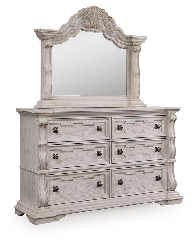 Ashley Bruchandi - Antique White - Dresser And Mirror