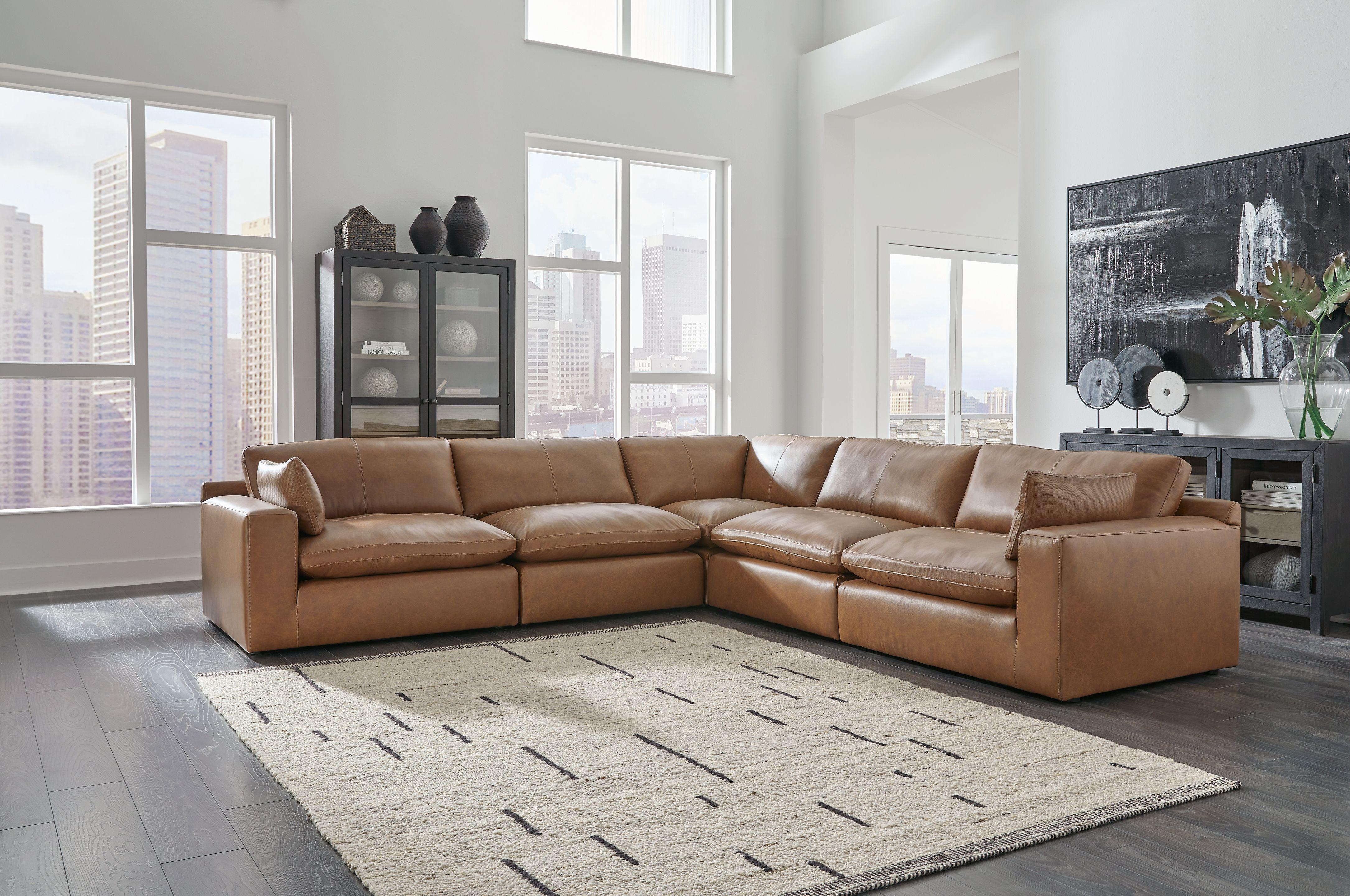 Ashley Emilia - Caramel - 5-Piece Sectional – Big Barn Home Center