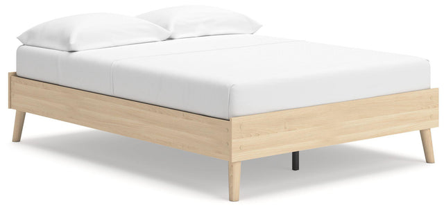 Ashley Cabinella Full Platform Bed - Tan