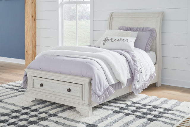 Ashley Robbinsdale - Antique White - Twin Sleigh Storage Bed