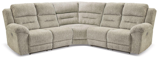 Ashley Family Den - Pewter - 3-Piece Power Reclining Sectional With 2 Loveseats