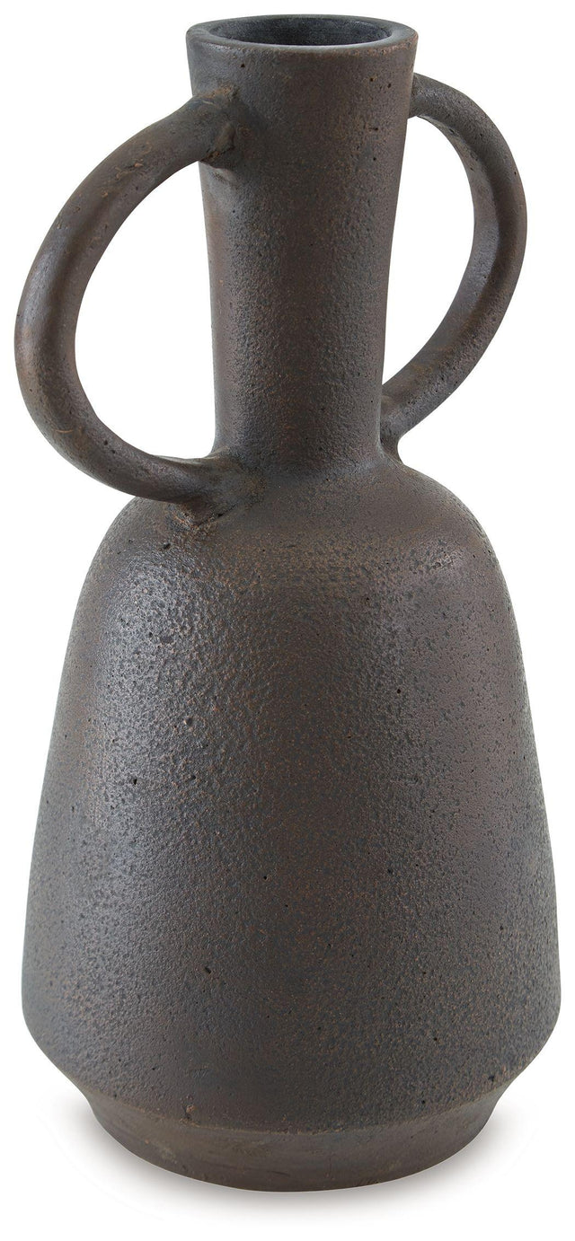 Ashley Aadeen Vase - Distressed Brown