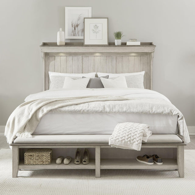 Liberty Furniture Ivy Hollow - Queen Mantle Storage Bed - White