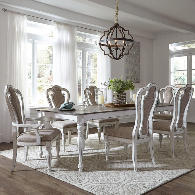 Liberty Furniture Magnolia Manor - 7 Piece Rectangular Table Set - White