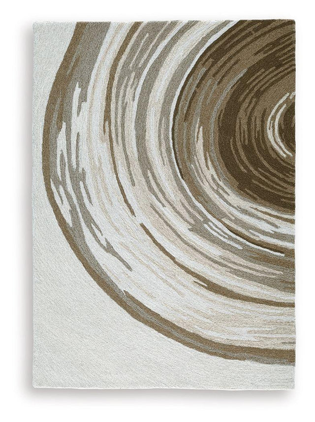 Ashley Rizwana Medium Rug - Ivory/Brown/Gray