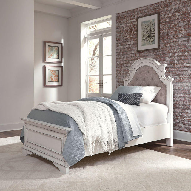 Liberty Furniture Magnolia Manor - Twin Upholstered Bed - White