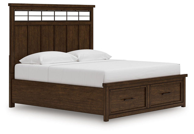 Ashley Taffenbrook - Medium Brown - King Panel Storage Bed