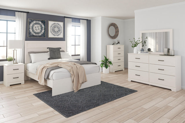 Ashley Stelsie - 5 Pc. - Dresser, Mirror, Chest, King Panel Bed - White