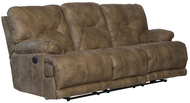 Catnapper Voyager - Power Lay Flat Reclining Sofa - Brandy - Fabric