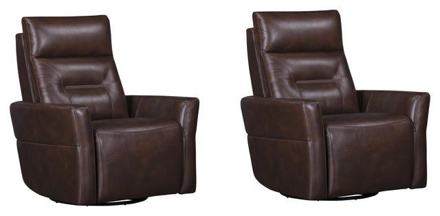 Parker House Remmington - Power Swivel Glider Recliner (Set of 2) - Auburn