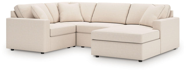Ashley Modmax - Oyster - 4-Piece Sectional With Raf Corner Chaise, With Laf Corner Chair