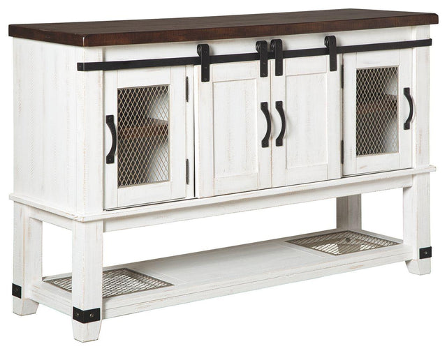 Ashley Valebeck Dining Room Server - White/Brown