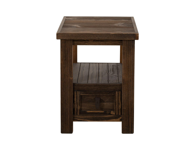 International Furniture Direct Dutton - Chairside Table - Rookwood Brown
