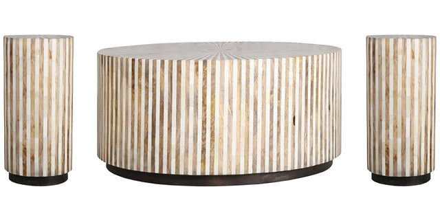 Parker House Crossings - Downtown Cocktail Table With 2 Chairside Tables - Amber