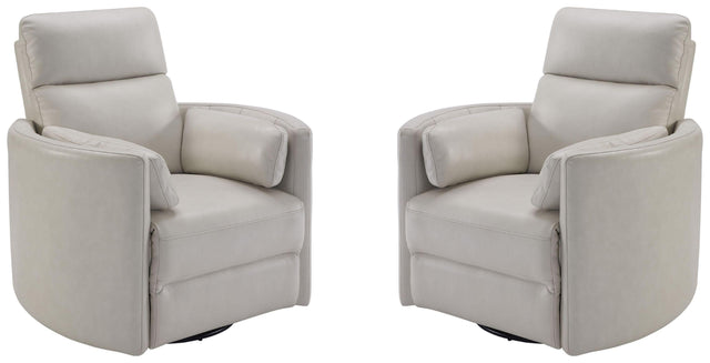 Parker House Radius - Powered By Freemotion Cordless Power Swivel Glider Recliner (Set of 2) - Florence Ivory