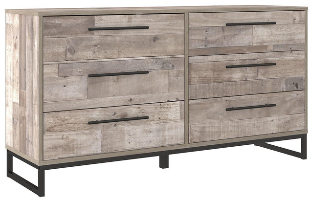 Ashley Neilsville Six Drawer Dresser - Whitewash