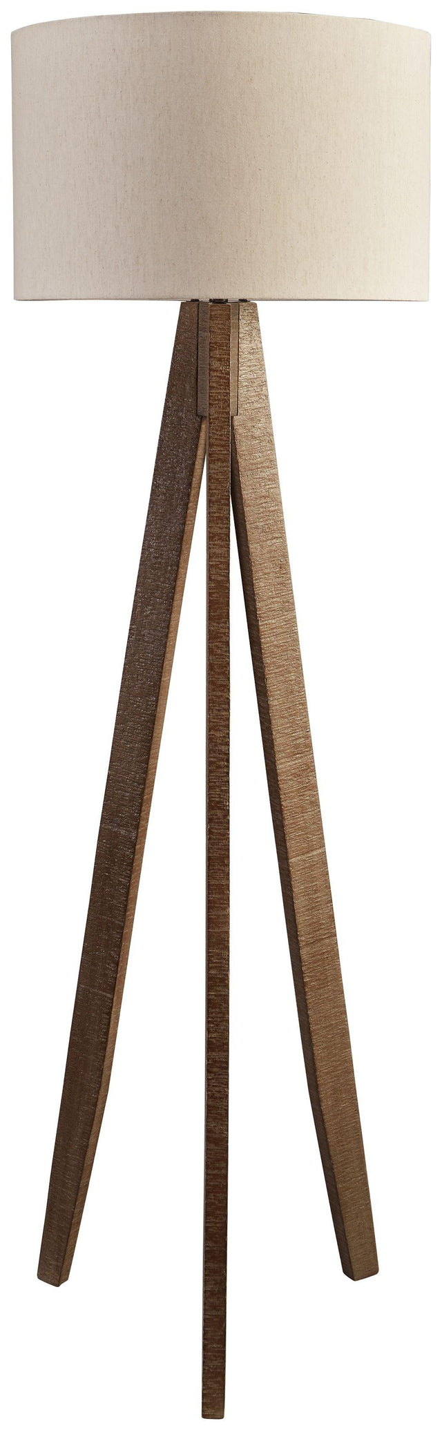 Ashley Dallson Wood Floor Lamp (1/CN) - Gray/Brown