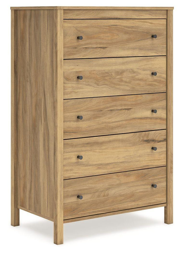 Ashley Bermacy Five Drawer Chest - Light Brown