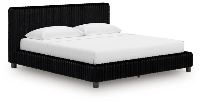 Ashley Zuraleus - King Upholstered Bed - Black