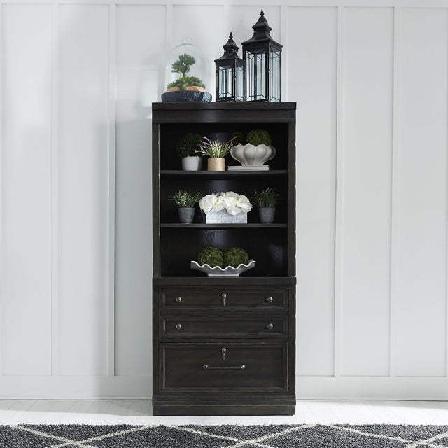 Liberty Furniture Harvest Home - 2 Piece Hutch & Cabinet Set - Black