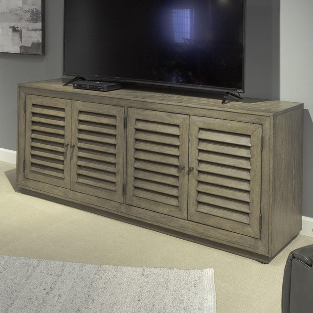 Liberty Furniture Aspen Sky - 78" TV Console - Weathered Saddle Brown