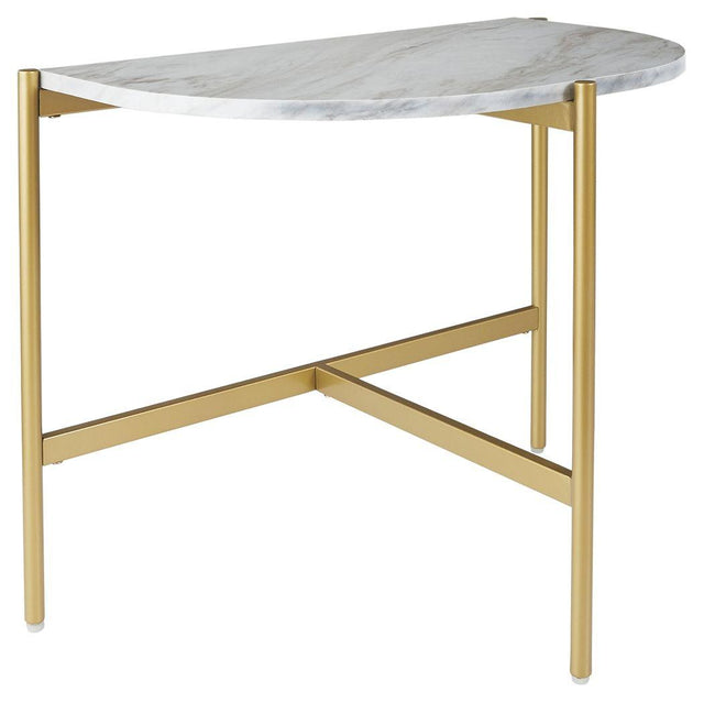 Ashley Wynora Chair Side End Table - White/Gold