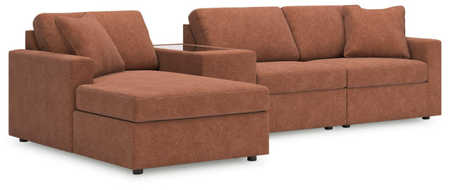 Ashley Modmax - Spice - 4-Piece Sectional With Laf Corner Chaise And Storage Console