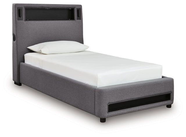Ashley Verishaw - Twin Upholstered Bed - Gray