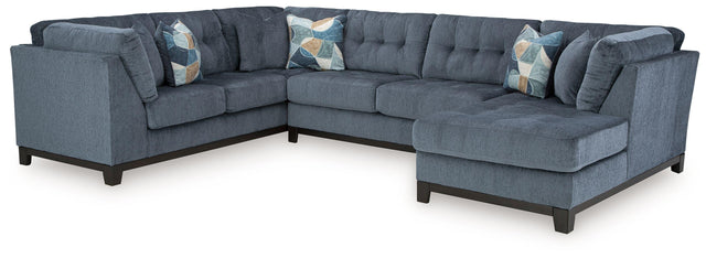 Ashley Maxon Place - Navy - 3-Piece Sectional With Raf Corner Chaise