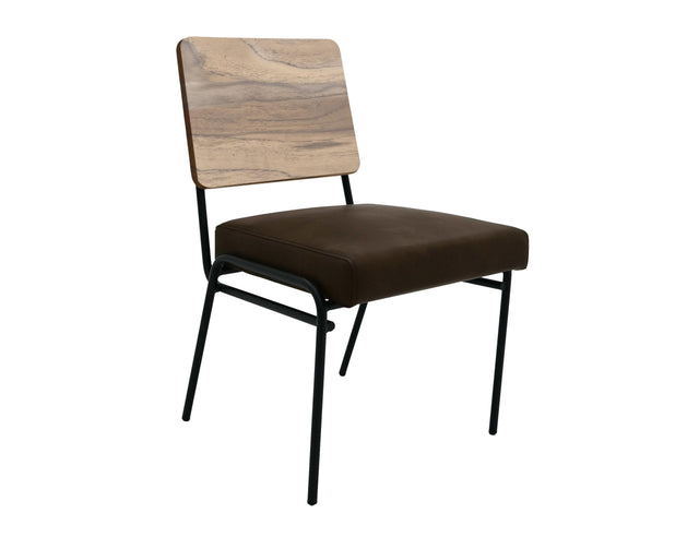 International Furniture Direct White Balam - Chair (Set of 2) - Ivory White / Dark Brown