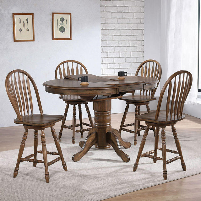 Liberty Furniture Carolina Crossing - 5 Piece Gathering Table Set - Brown