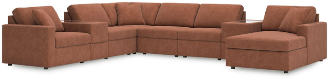 Ashley Modmax - Spice - 8-Piece Sectional With Raf Corner Chaise And Storage Consoles