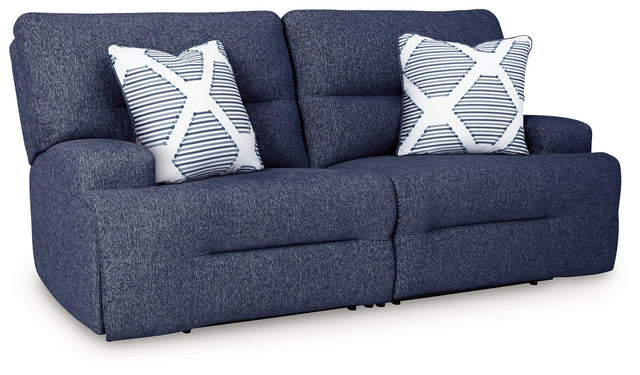 Ashley Acklen Place - 2-Piece Power Reclining Sectional - Navy