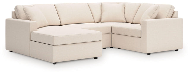 Ashley Modmax - Oyster - 4-Piece Sectional With Laf Corner Chaise, With Raf Corner Chair