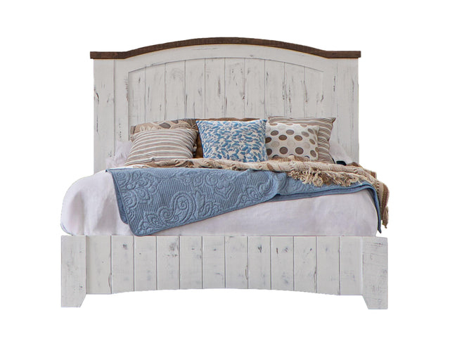 International Furniture Direct Pueblo White - King Bed - White