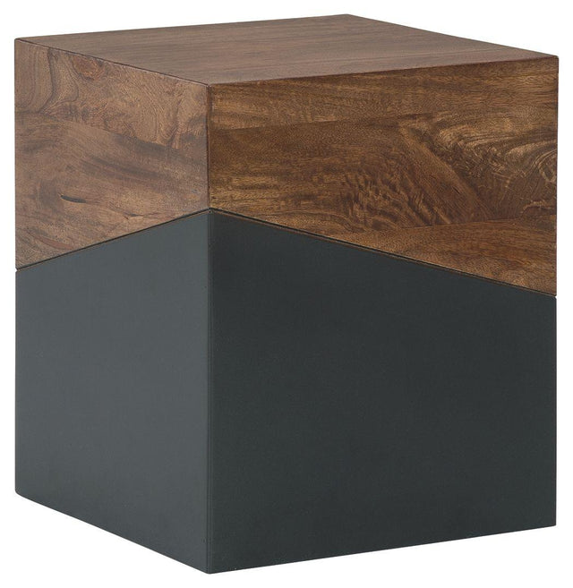 Ashley Trailbend Accent Table - Brown/Gunmetal