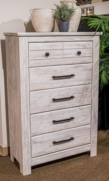 Ashley Makidern Five Drawer Chest - Whitewash